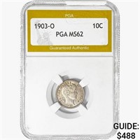 1903-O Barber Dime PGA MS62