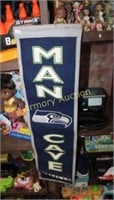 MAN CAVE SEATTLE SEAHAWKS BANNER