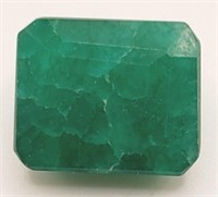 (KK) Green Jadeite Gemstone - Emerald Cut - 14.37