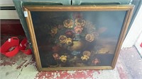 Vintage framed painting - 33.5 x 39.5 inches