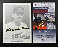 HAL WOODESHICK AUTOGRAPH PHOTO CARD-JSA