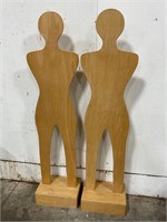 Large Wood Human Displays