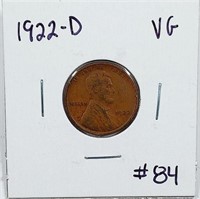 1922-D  Lincoln Cent   VG