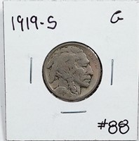 1919-S  Buffalo Nickel   G