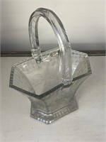 Heisey 15.5” clear glass basket