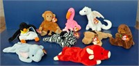Lot of 9 Beanie Babies.  Some are original.