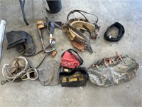 climbing boots and belt spurs, work belts tool