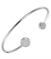 Sterling Silver Sapphire Bangle Bracelet