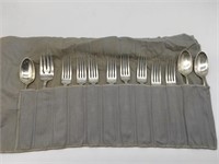 Large Wallace Sterling Silver Spoons & Forks 87765