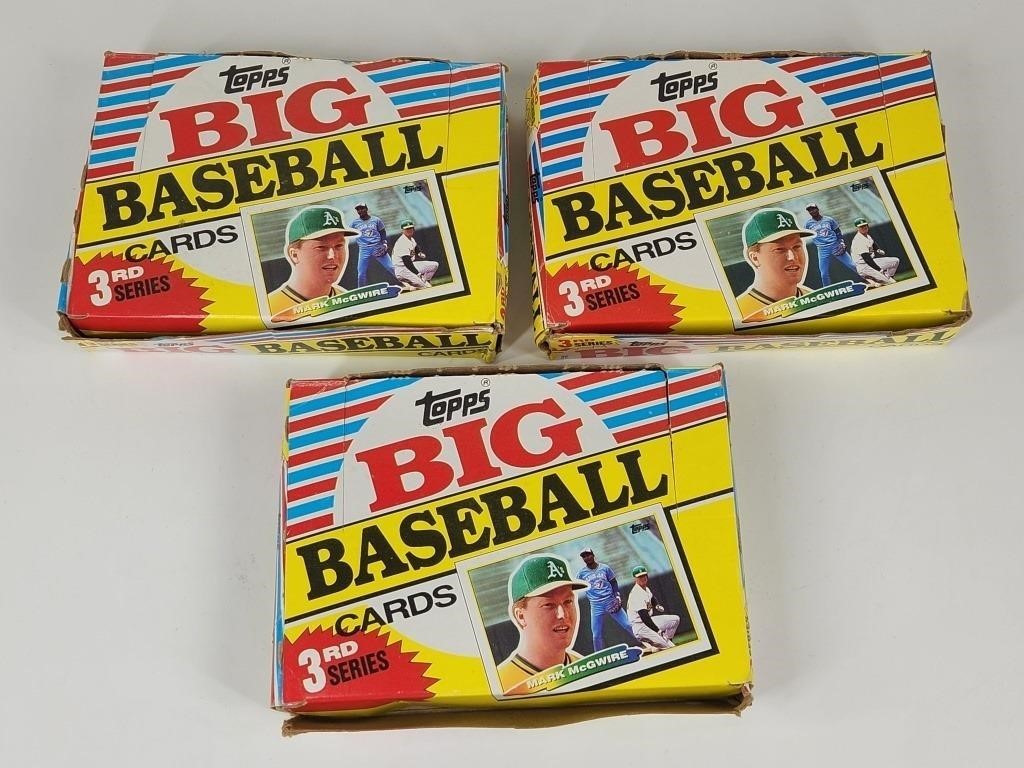 3) 1988 TOPPS BIG BASEBALL 3RD SERIES BOXES