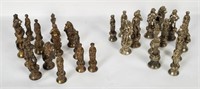 Vtg Rennaissance Metal Chess Pieces