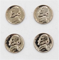 (4) 1962 PROOF Nickels