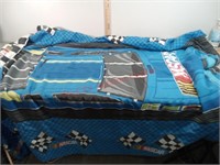 <Nascar Twin Comforter and hats See pictures