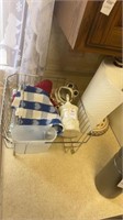 Dish Drying Rack With Towels and Paper Towel