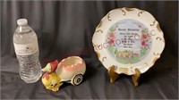 Vintage Duck / Goose Planter, House Blessing Plate