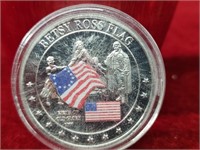 Betsy Ross Old Glory Colorized Coin