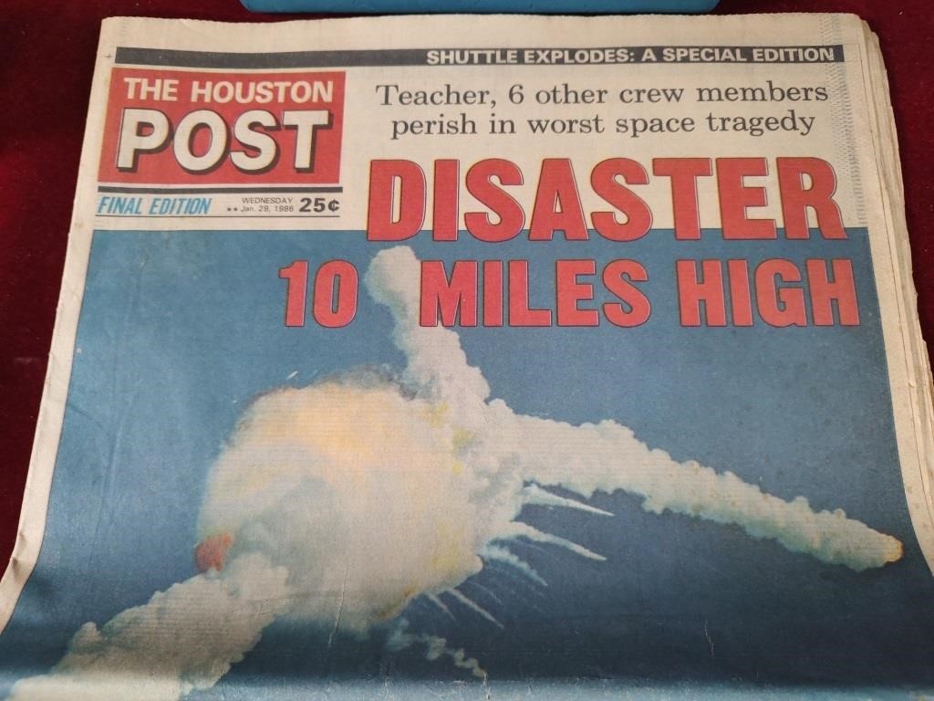 1986 Challenger Explosion Full Newspaper -