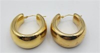 14k Yellow Gold Milor Italy Pierced Earrings 8.7g