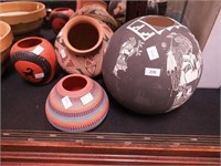 Four Southwestern Native American pots, all
