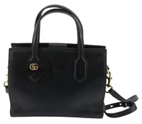 Gucci Black Leather 2WAY Handbag