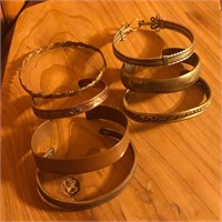 (7) Mixed Copper & Brass Bangle & Cuff Bracelets
