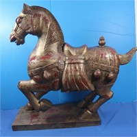Antique Chinese Wood Carved Horse