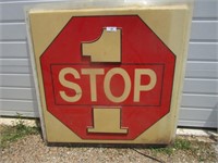 Large Plastic 1 Stop Sign