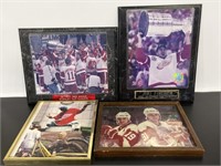 Four Red Wings Stanley Cup pictures and plaques