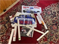 Racing stickers/ posters & banners