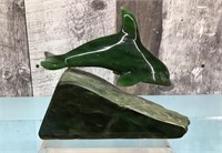 Green jade carving