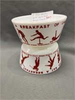 (2) 1940's Wheaties Sports Cereal Bowls