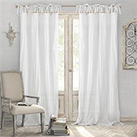 Elrene Home Fashions Crushed Semi-Sheer Adjustable