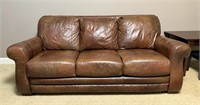 Lane Leather Sofa in Upstairs Game Room