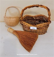 Baskets & Straw Broom