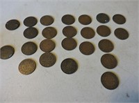 24 Large Canadian One Cent Coins