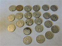 23 - Canadian Five Cent Coins