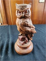 8.5" brown ceramic owl