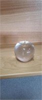 Vintage clear Apple blown glass paperweight