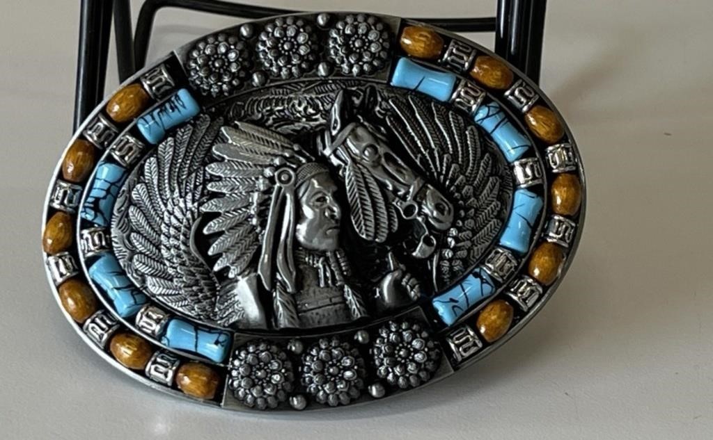 Native American Style Belt Buckle