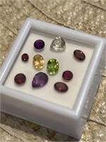 Collection of (10) Gems in Protective Cubed