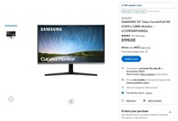 OF3226  SAMSUNG Curved Full HD Monitor, 32