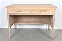 Vintage Metal Desk w/ Wooden Top