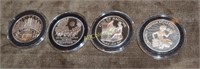 4 Franklin Mint Sterling Silver Commemorative