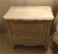 oak light wash nightstand 2 drawers