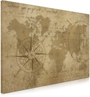 Navaris Dry Erase - 16x24, Antique World Map
