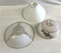 3 glass light fixture cover /lampshade