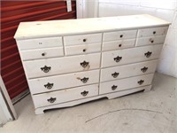 Wood dresser white 10 drawers (A)