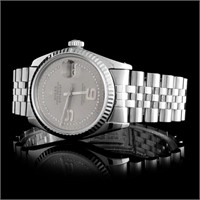 Diamond 36MM Rolex SS DateJust Watch