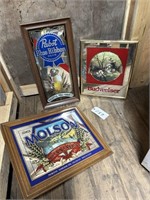 MOLSON ,PABST BLUE RIBBON ,BUDWEISER BEER SIGNS