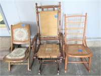 (3) Vintage Chairs/Rocker